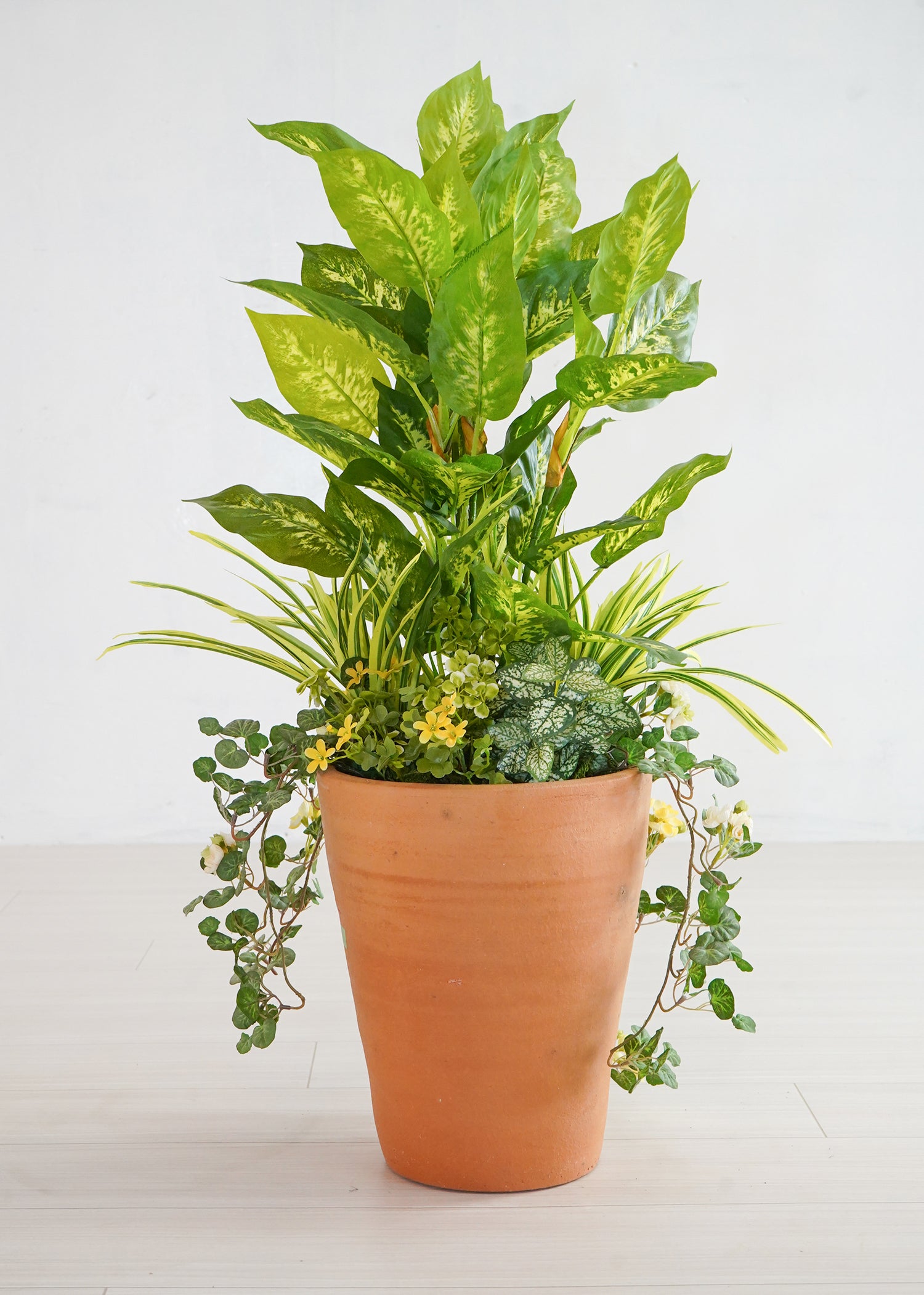 光触媒 人工観葉植物 フェイクグリーン ディフェンバキア1.1m