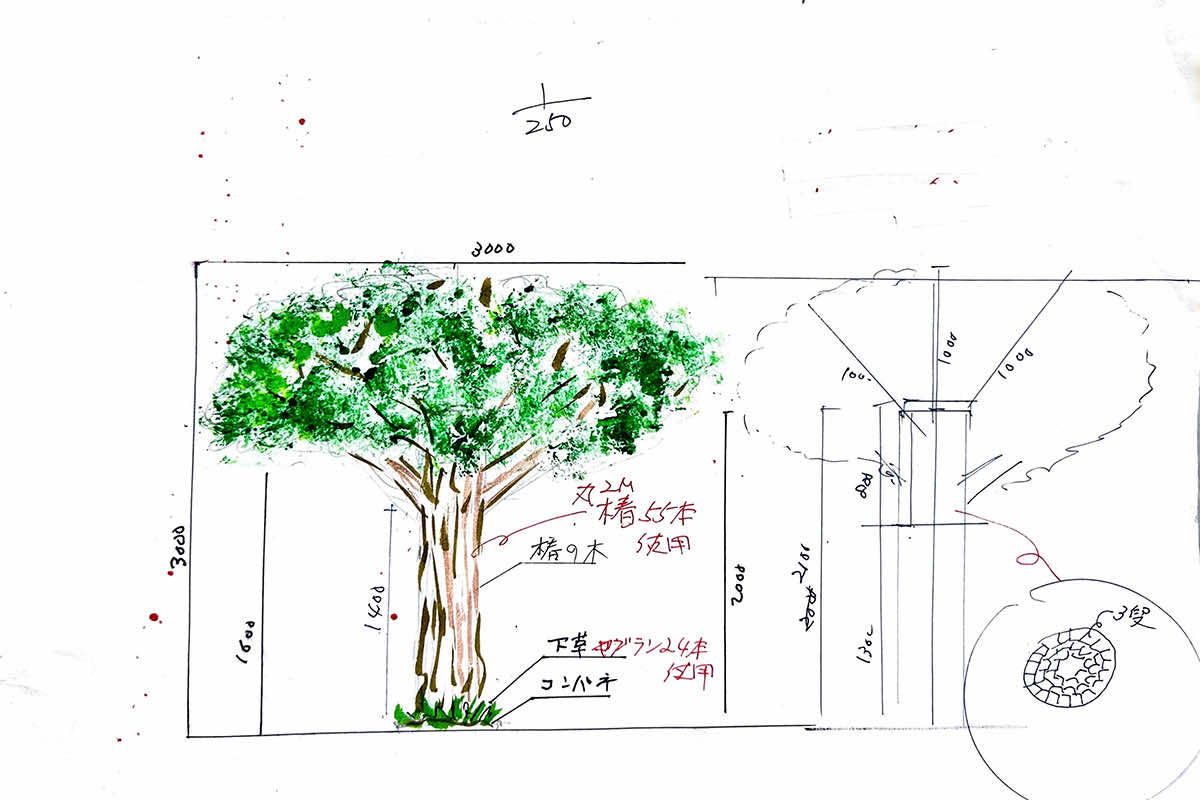 2023年5月 東京都 ホテル様 人工樹木 3m